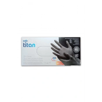 Koin Titan Siyah Nitril Eldiven Tozsuz Dayanıklı Ve Hijyenik Xl 50’li