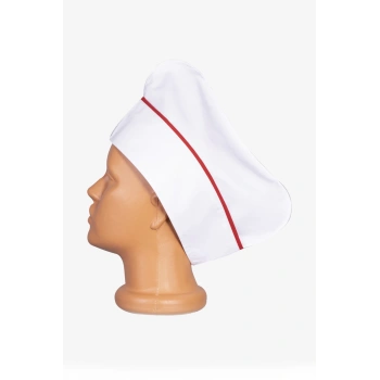 Libani Aşçı Kepi Beyaz-kırmızı