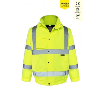 Olympus Essential Hi Vis Bomber Lined Reflektörlü Kışlık Mont Su Geçirmez Soğuk Hava Koruyucu