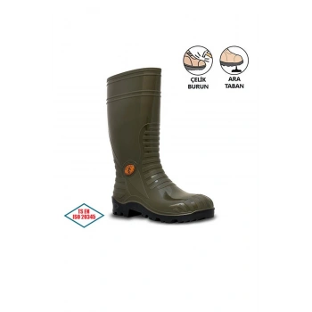 Palalı Çelik Burunlu Çelik Ara Tabanlı İş Güvenliği Çizmesi S5-117 Su Geçirmez