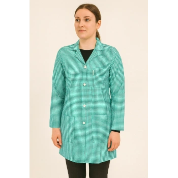 Pötikare Desenli Uzun Kollu Kadın Çalışma Önlüğü – Rahat, Dayanıklı Ve Şık Model