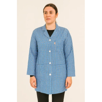 Pötikare Desenli Uzun Kollu Kadın Çalışma Önlüğü – Rahat, Dayanıklı Ve Şık Model