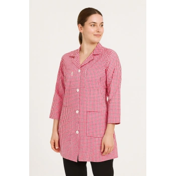 Pötikare Desenli Uzun Kollu Kadın Çalışma Önlüğü – Rahat, Dayanıklı Ve Şık Model