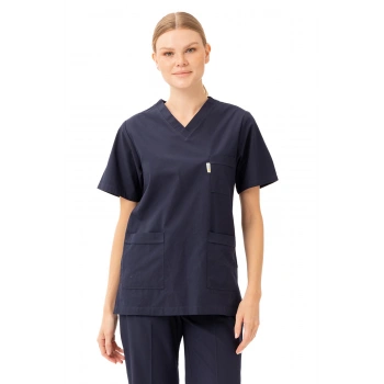 Santolina V Yaka Üniforma - Doktor, Hemşire, Sağlık Çalışanları İçin Rahat Ve Dayanıklı Scrubs