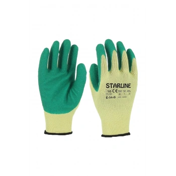 Starline E-54 Lateks Kaplamalı İş Eldiveni Dayanıklı Ve Kaymaz Kavrama