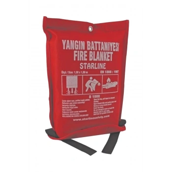Starline Yangın Battaniyesi 150x180 Cm En 1869:1997 Sertifikalı Isıya Dayanıklı Acil Durum Güvenlik Ürünü