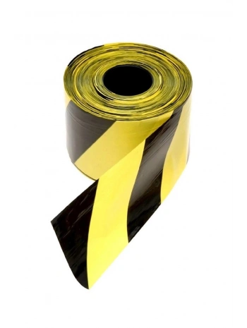500 Metre Sarı Siyah Emniyet Şeridi Dayanıklı Uyarı Ve Güvenlik Bandı