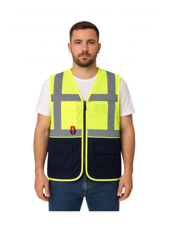 Abisko Executive Reflektörlü İş Güvenliği Yeleği - Yüksek Görünürlüklü, Çok Cepli, Dayanıklı Ve Fonksiyonel