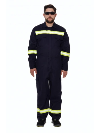 Alev Almaz Tulum Reflektörlü Koruyucu İş Tulumu Antistatik Yüksek Risk Alanlarına Uygun