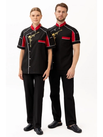 Evereste Kısa Kollu Şef Aşçı Ceketi - Nefes Alabilir, Hafif Ve Şık Tasarım