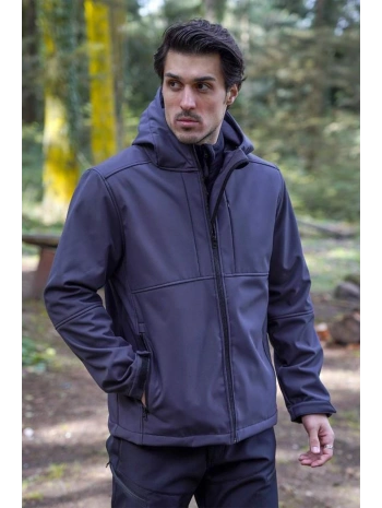 Fiyort Fy 350 Flam2 Softshell Mont Su Ve Rüzgar Geçirmez Outdoor Günlük Erkek Kapüşonlu Mont