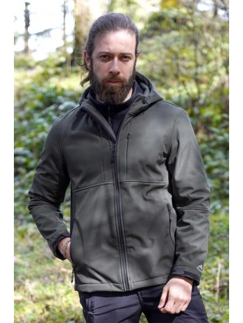 Fiyort Fy 350 Flam2 Softshell Mont Su Ve Rüzgar Geçirmez Outdoor Günlük Erkek Kapüşonlu Mont