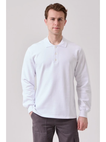Galanthus Polo Sweat Erkek Uzun Kollu Pamuklu Sweatshirt İş Ve Günlük Kullanım İçin
