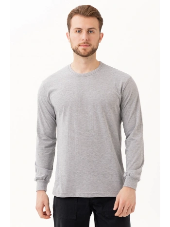 Gaura Gri Uzun Kollu Basic T-shirt | Rahat Ve Şık Tasarım | Günlük Kombinler İçin İdeal