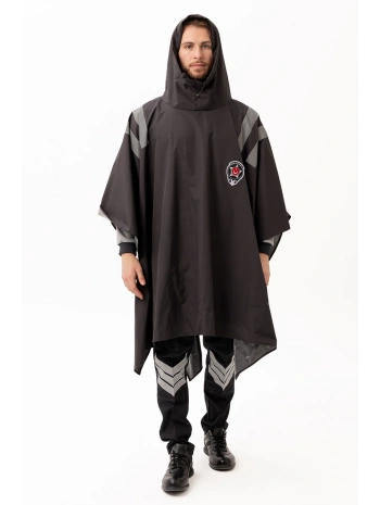 Güvenlik Kıyafeti Km Panço Su Geçirmez Reflektörlü Yağmurluk Kapüşonlu Korumalı Model