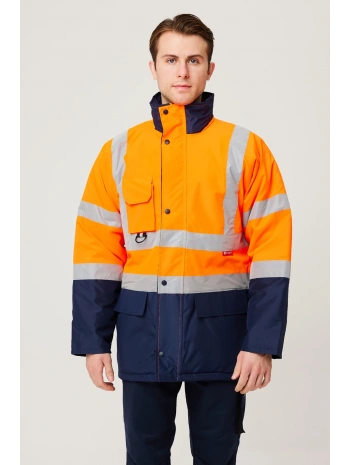 Linum Reflektörlü İş Güvenliği Parkası - Su Ve Rüzgar Geçirmez, Yüksek Görünürlüklü Kışlık Mont