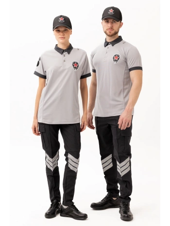 Özel Güvenlik Kısa Kollu Polo Tişört Armalı Profesyonel Ve Şık Tasarım