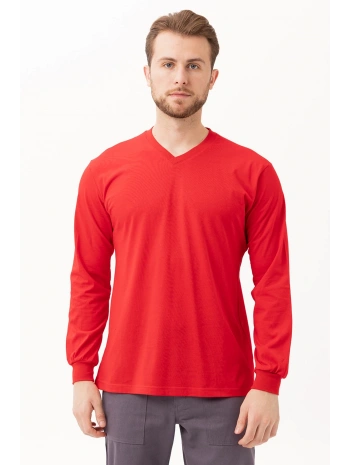 Padus V Yaka Uzun Kollu T-shirt - Rahat Kesim, Günlük Ve İş Kullanımı İçin