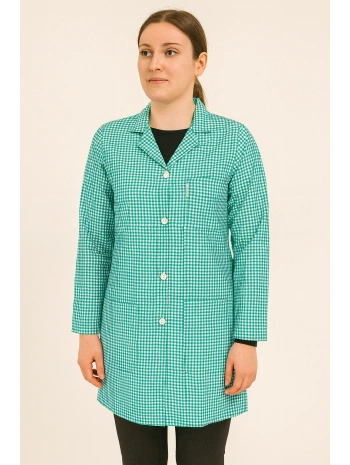 Pötikare Desenli Uzun Kollu Kadın Çalışma Önlüğü – Rahat, Dayanıklı Ve Şık Model