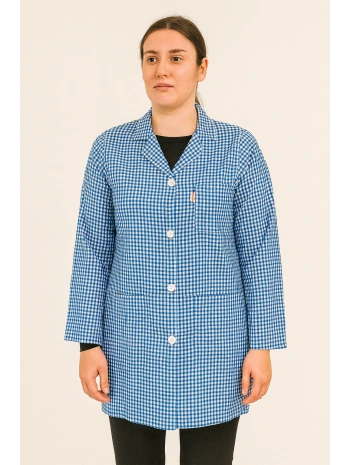 Pötikare Desenli Uzun Kollu Kadın Çalışma Önlüğü – Rahat, Dayanıklı Ve Şık Model