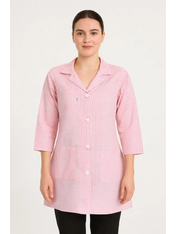 Pötikare Desenli Uzun Kollu Kadın Çalışma Önlüğü – Rahat, Dayanıklı Ve Şık Model