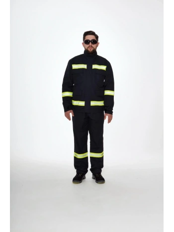 Projacket Alev Almaz Yangın Koruma İş Güvenlik Takımı Smy-10031 Yüksek Koruma