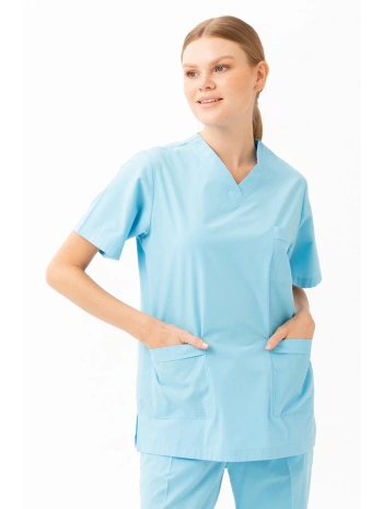 Santolina V Yaka Üniforma - Doktor, Hemşire, Sağlık Çalışanları İçin Rahat Ve Dayanıklı Scrubs