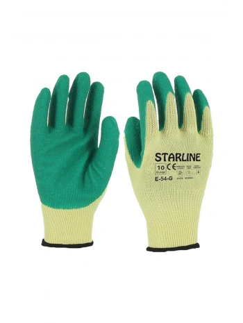 Starline E-54 Lateks Kaplamalı İş Eldiveni Dayanıklı Ve Kaymaz Kavrama