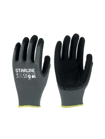 Starline E-93 Köpük Nitril Kaplamalı İş Eldiveni Uzun Ömürlü Ve Esnek Koruma