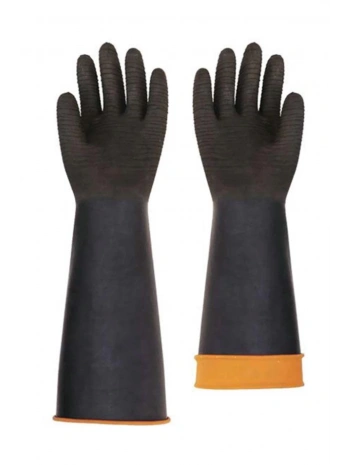 Starline H2-45 Kauçuk Tırtıklı Uzun Koruyucu Eldiven Dayanıklı Ve Kaymaz Yüzeyli Tasarım