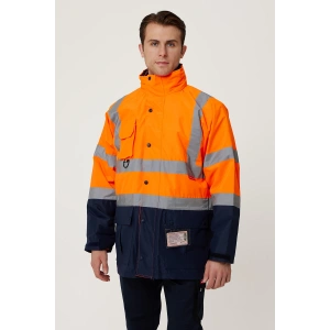 Eradium 5n1 Reflektörlü İş Güvenliği Parkası - Su Ve Rüzgar Geçirmez, Yüksek Görünürlüklü Kışlık Mont