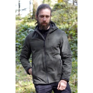 Fiyort Fy 350 Flam2 Softshell Mont Su Ve Rüzgar Geçirmez Outdoor Günlük Erkek Kapüşonlu Mont