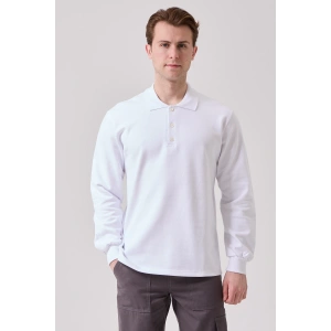 Galanthus Polo Sweat Erkek Uzun Kollu Pamuklu Sweatshirt İş Ve Günlük Kullanım İçin