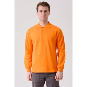 Galanthus Polo Sweat Erkek Uzun Kollu Pamuklu Sweatshirt İş Ve Günlük Kullanım İçin