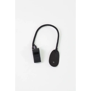 Kordonlu Dayanıklı Siyah Düdük Acil Durum Ve Güvenlik Kullanımı