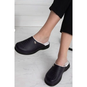 Magiacomfort Mg-3001 Lacivert Yarım Yakasız Sabo Terlik Ortopedik Rahat Kullanım