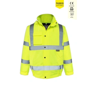 Olympus Essential Hi Vis Bomber Lined Reflektörlü Kışlık Mont Su Geçirmez Soğuk Hava Koruyucu