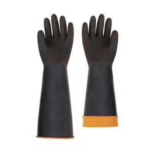 Starline H2-45 Kauçuk Tırtıklı Uzun Koruyucu Eldiven Dayanıklı Ve Kaymaz Yüzeyli Tasarım