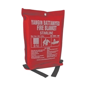 Starline Yangın Battaniyesi 150x180 Cm En 1869:1997 Sertifikalı Isıya Dayanıklı Acil Durum Güvenlik Ürünü