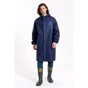 Yerli Diz Altı Pardesü - Pvc Y-7600 Lacivert