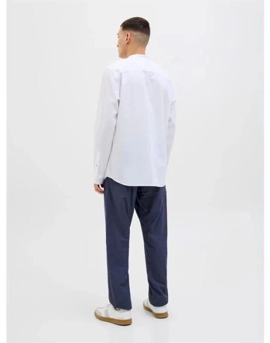 12248606 Relaxed Fıt Beli Lastikli Keten Jogger Erkek Pantolon Lacivert