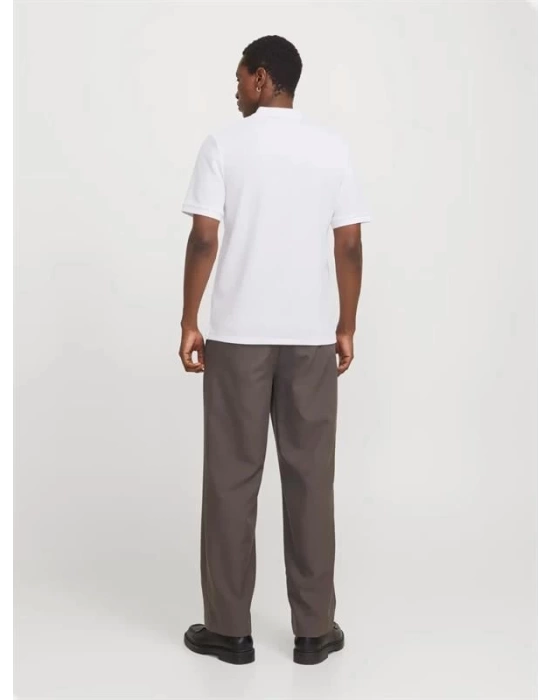 12268130 Likralı Polo Yaka Erkek Tshirt Beyaz
