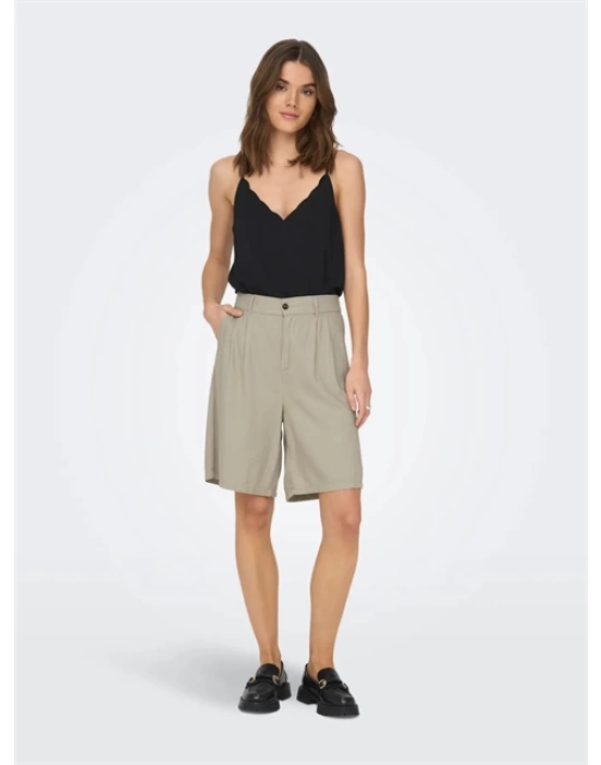Loose Fit Keten Kadın Şort