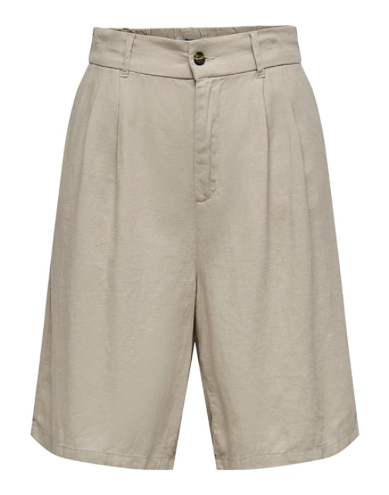 Loose Fit Keten Kadın Şort