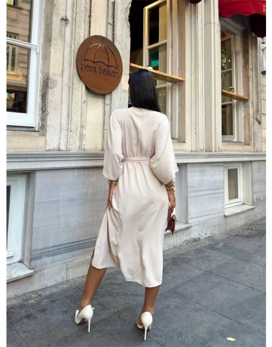 Ayrobin midi elbise