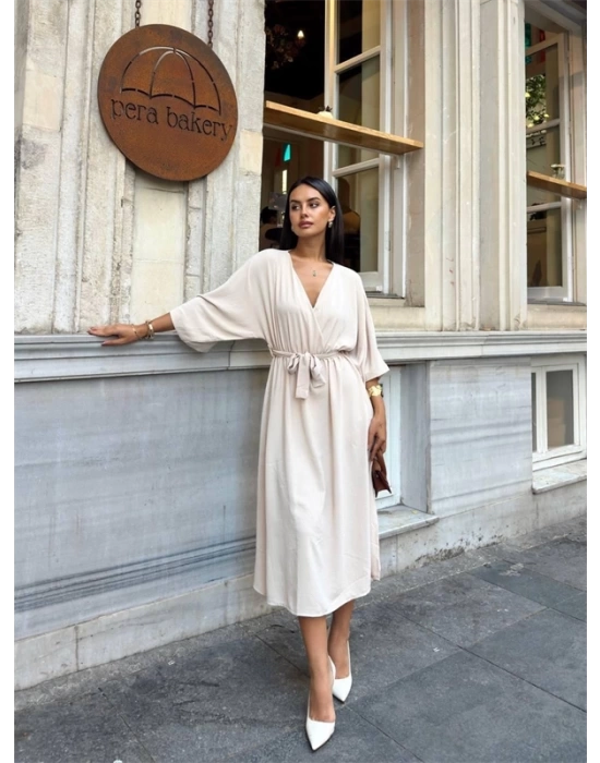 Ayrobin midi elbise