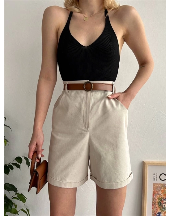 Gabardin kumaş şort