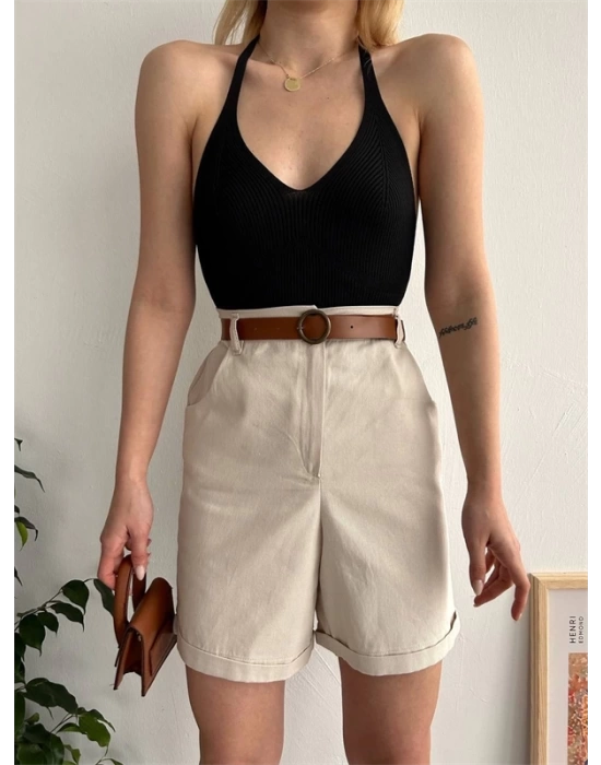 Gabardin kumaş şort