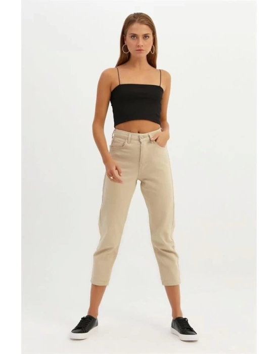Gabardin Pantolon Beyaz
