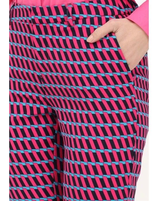 Geometrik Desenli Şık Kadın Pantolonu